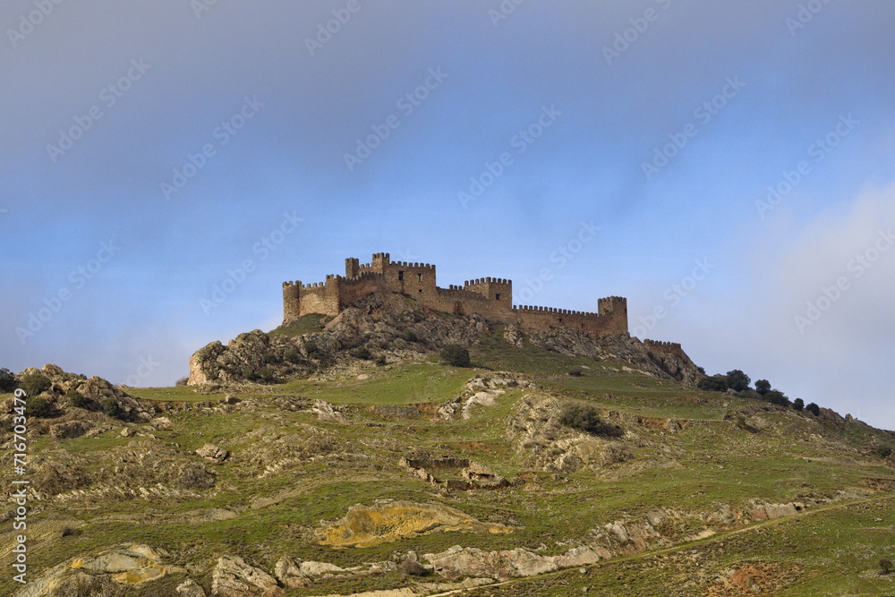 view of the castle of the town of riba de santiuste