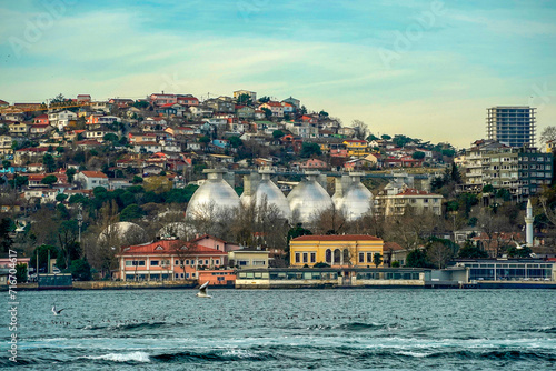 ISKI Baltalimanı Biological Waste Water Treatment Plant view from Istanbul Bosphorus cruise photo