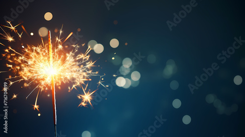 Beautiful fireworks background at night for holiday decoration