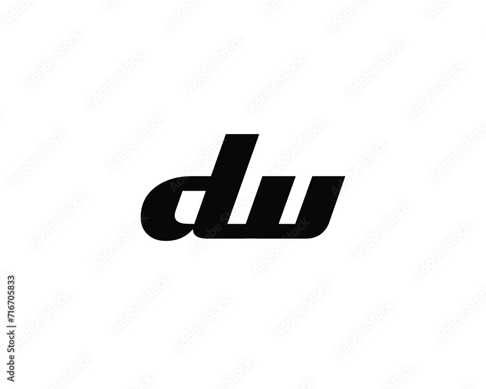 DW logo design vector template DW logo design vector template