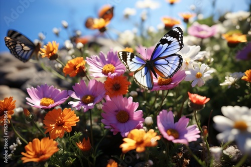 Butterfly Meadows: Colorful butterflies in blooming meadows.