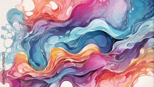 Wallpaper Mural abstract colorful background with waves Torontodigital.ca