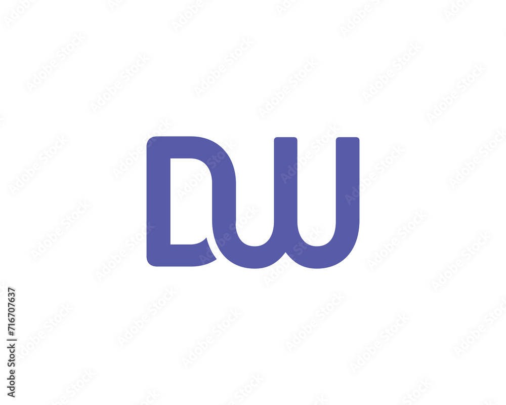DW logo design vector template DW logo design vector template