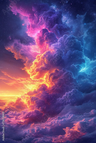 a nebula like cloud as background. AI generative © SANGHYUN