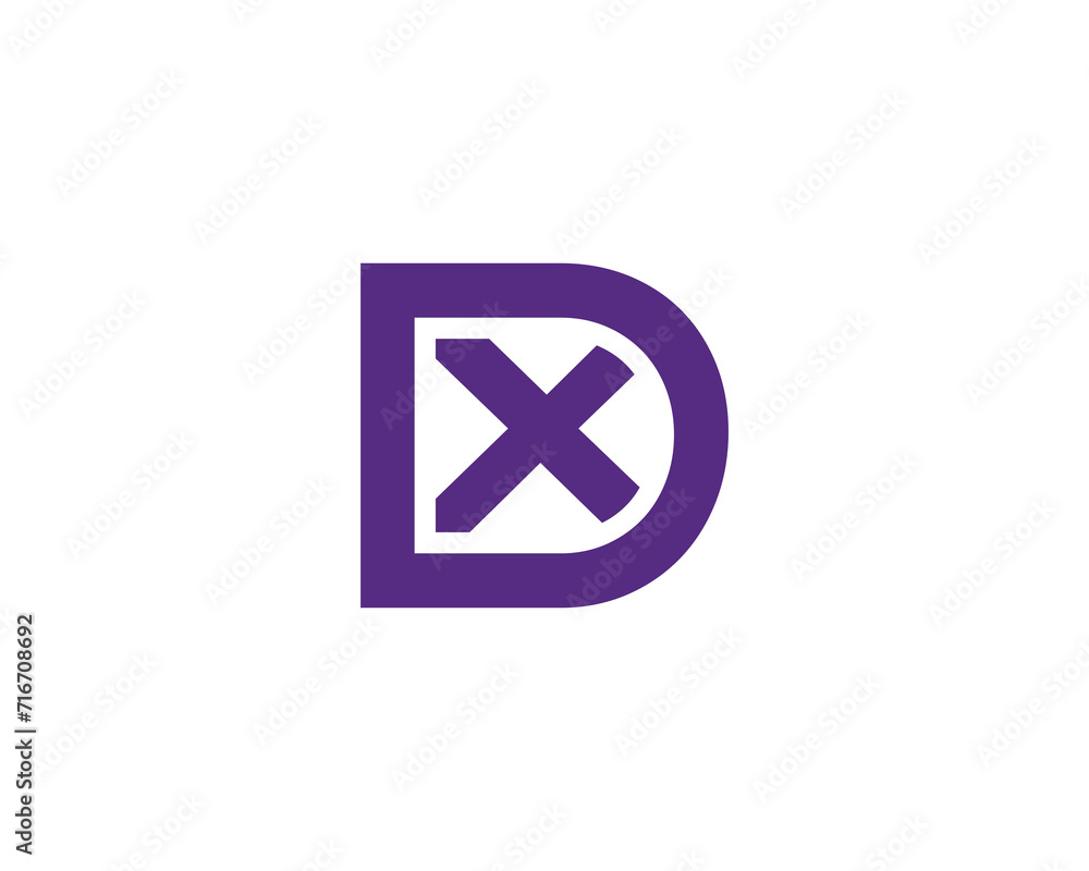 DX XD logo design vector template DX XD logo design vector template