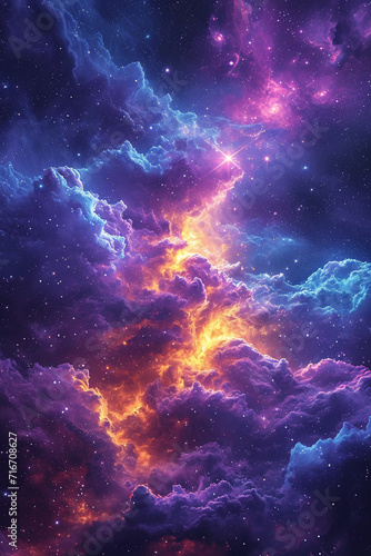 a nebula like cloud as background. AI generative