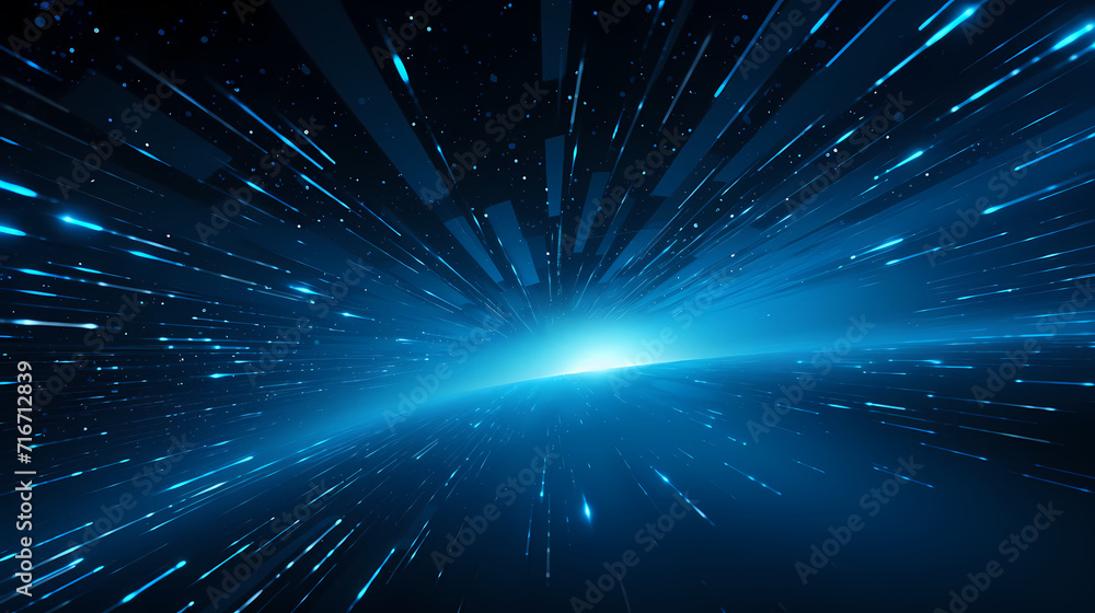 Naklejka premium Glowing road speed lines, neon speed abstract background