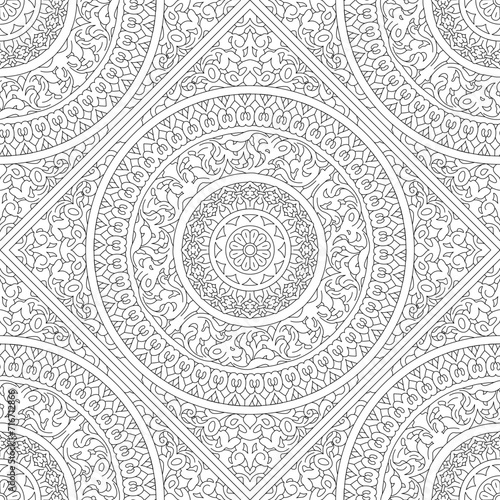 slamic seamless pattern. Repeating gold arabesque background. Repeated morocco golden motif for design prints. Repeat arabian texture. Arab ornate girih patern. Ornament stars. Vector illustration