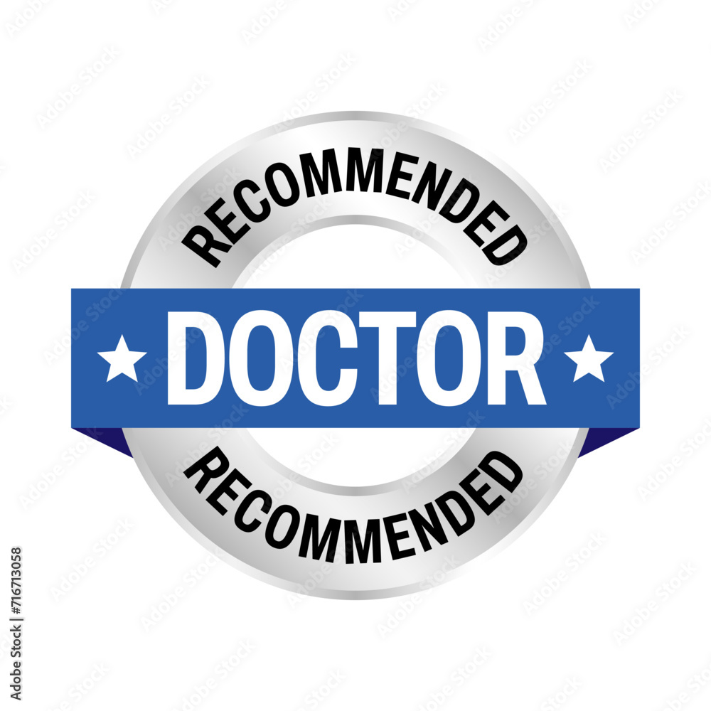 Doctor recommended vector icon logo badge Doctor recommended vector icon logo badge