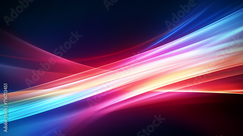 Glowing road speed lines, neon speed abstract background