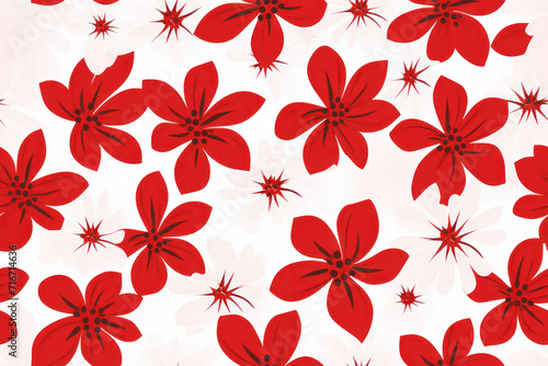 Floral Bliss  Seamless Pattern of Beautiful Spring Flowers on a Vintage Wallpaper Background.