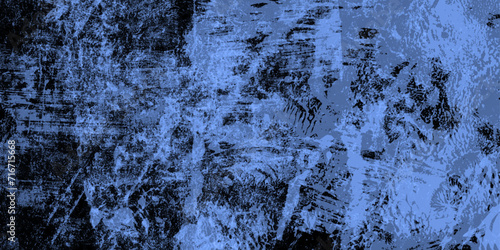 Scratch grunge urban background, distressed turquoise grunge texture on dark in neon blue. Abstract grunge texture blue color scratch old grunge splashed surface vintage expulsion coverage.