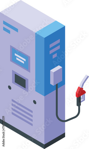Hydrogen station icon isometric vector. Fueling creation. Advanced bio