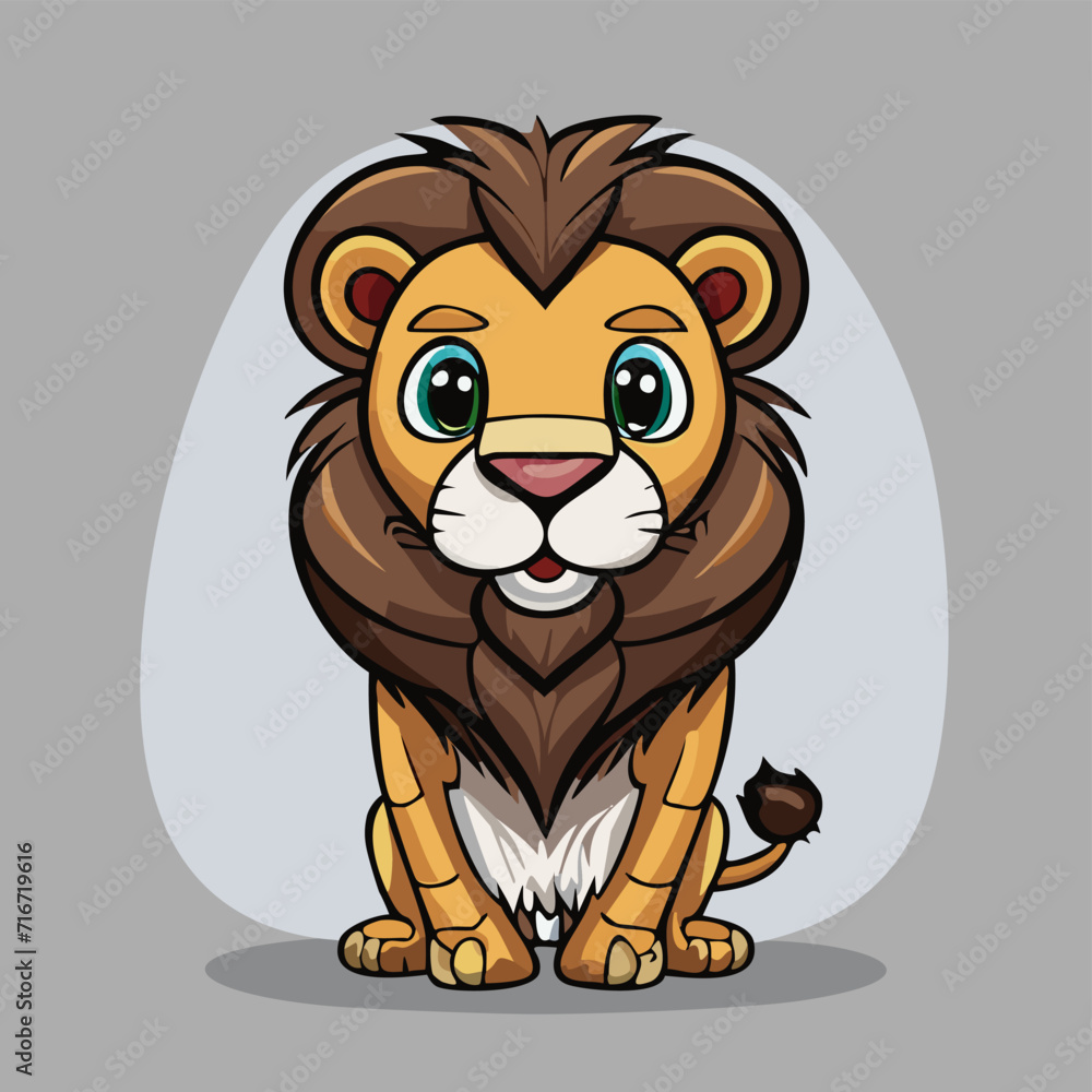 africa safari animal lion illustration vector 10 eps. Zoo