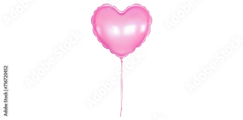 Abstract Festive Heart Shape Pink Balloon Vector Illustration.
