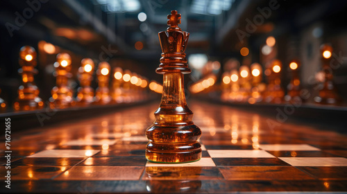 Chess piece on a board