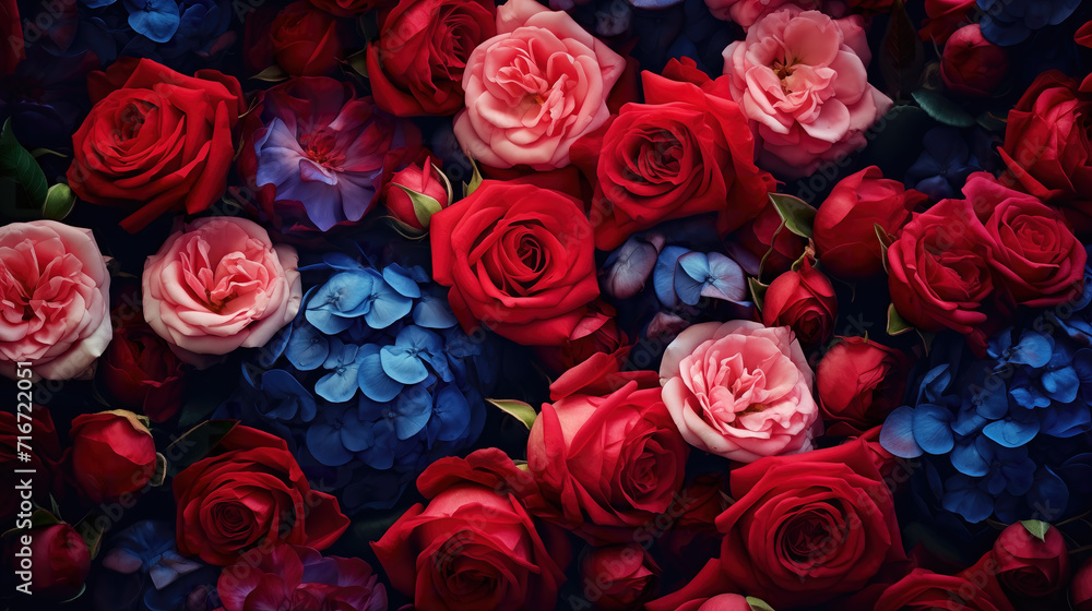 Naklejka premium pink inspired flower wallpaper design, wedding style