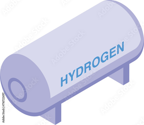 Hydrogen station tank icon isometric vector. Liquid element. Plant bio