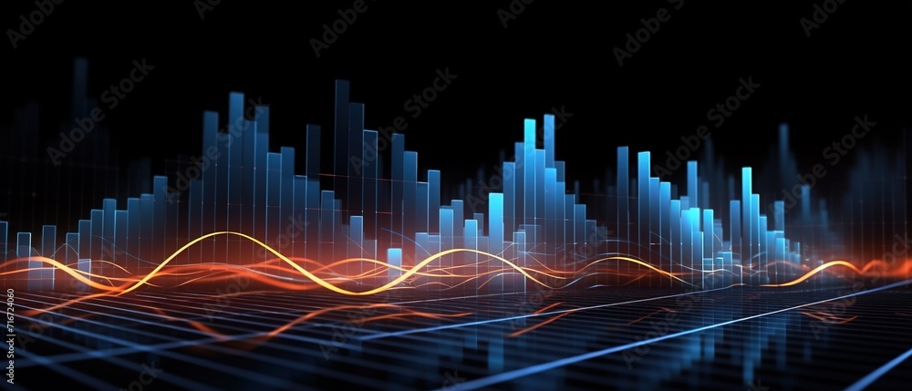 Stock market chart lines. Financial graph on technology abstract background. Stock market chart lines. Financial graph on technology abstract background.