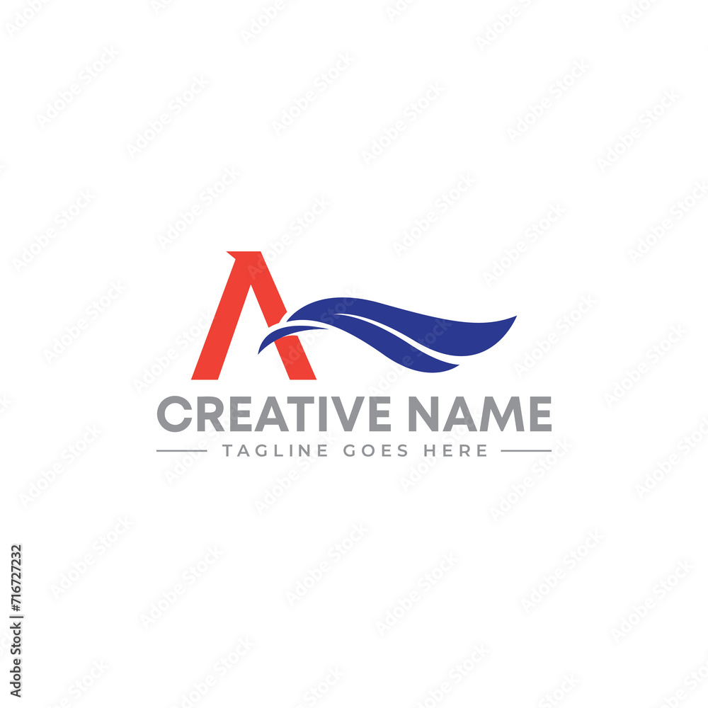 Letter A with eagle Combination mark logo Letter A with eagle Combination mark logo