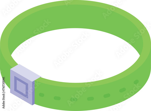 Silicon bracelet icon isometric vector. Chip silicon. Medical puppy tech