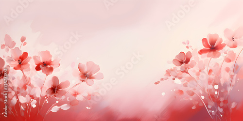 Pastel pink abstract floral background