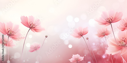 Pastel pink abstract floral background  photo
