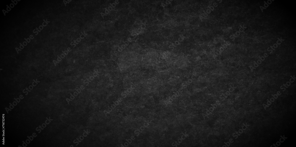 Abstract Dark black stone blank wall grunge marble stone charcoal backdrop background. black rough retro grunge  counter tops. dark texture chalk board and cracked wall black board banner background. - obrazy, fototapety, plakaty 
