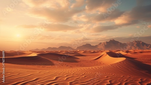 A desolate desert with swirling sands, the wind whispering tales of desolation