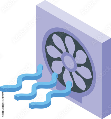 Air aircraft disinfection icon isometric vector. Cabin hygiene. Travel sanitization