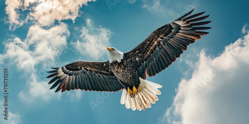 Eagle flying above the sky