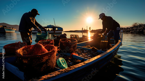 Fotografie, Tablou fishermen boat