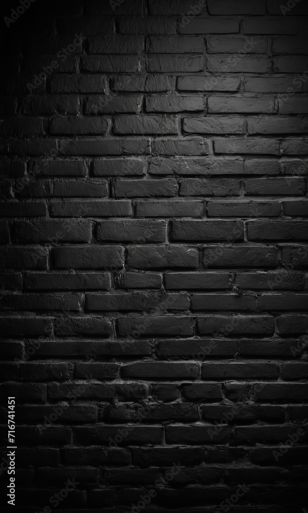 Texture of dark brick wall. Loft modern style for graphic design, websites or promotional materials, decorative element or art.