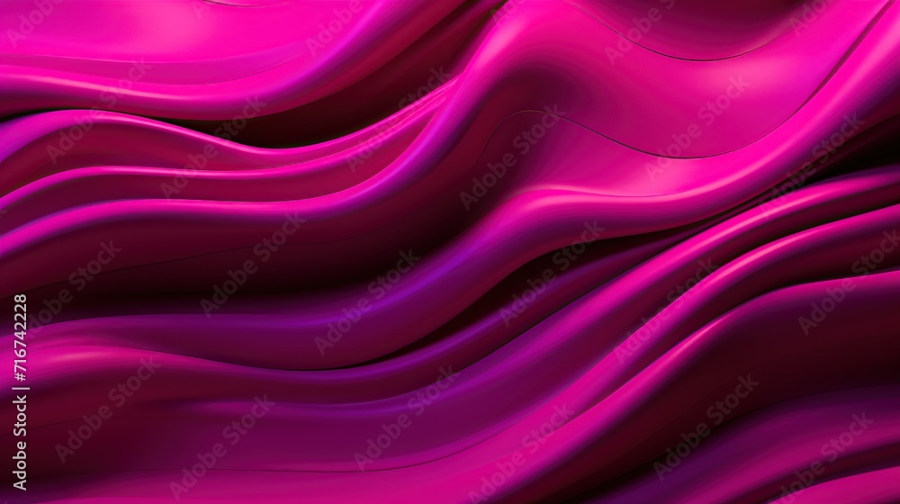 Obraz premium Liquid neon pink wave modern trendy holographic background. Fluid color texture abstract backdrop. Created with Generative AI