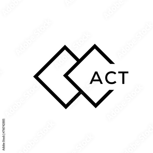 ACT Letter logo design template vector. ACT Business abstract connection vector logo. ACT icon circle logotype.
