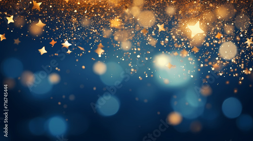 Abstract glitter lights background, blurred bokeh effect photo