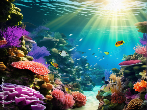 Underwater Marine Life 4k background  © Ahlee