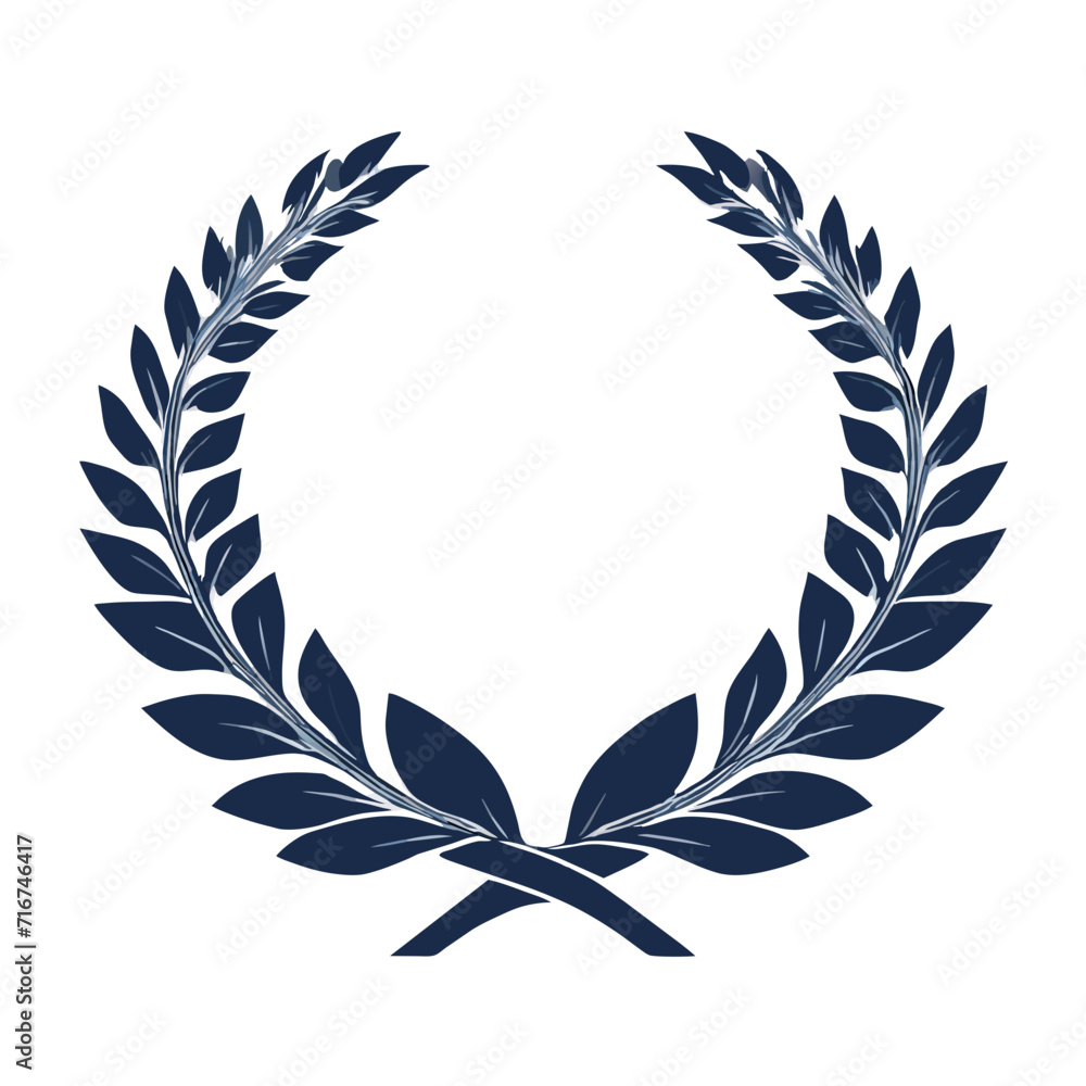 Illustration of a laurel wreath isolated on a white background AI Generated Illustration of a laurel wreath isolated on a white background AI Generated