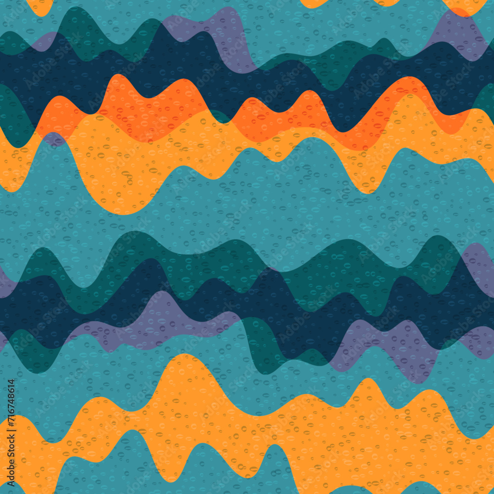 Stylish wave fluid vector seamless pattern.