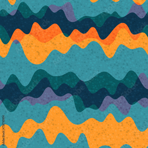 Stylish wave fluid vector seamless pattern.