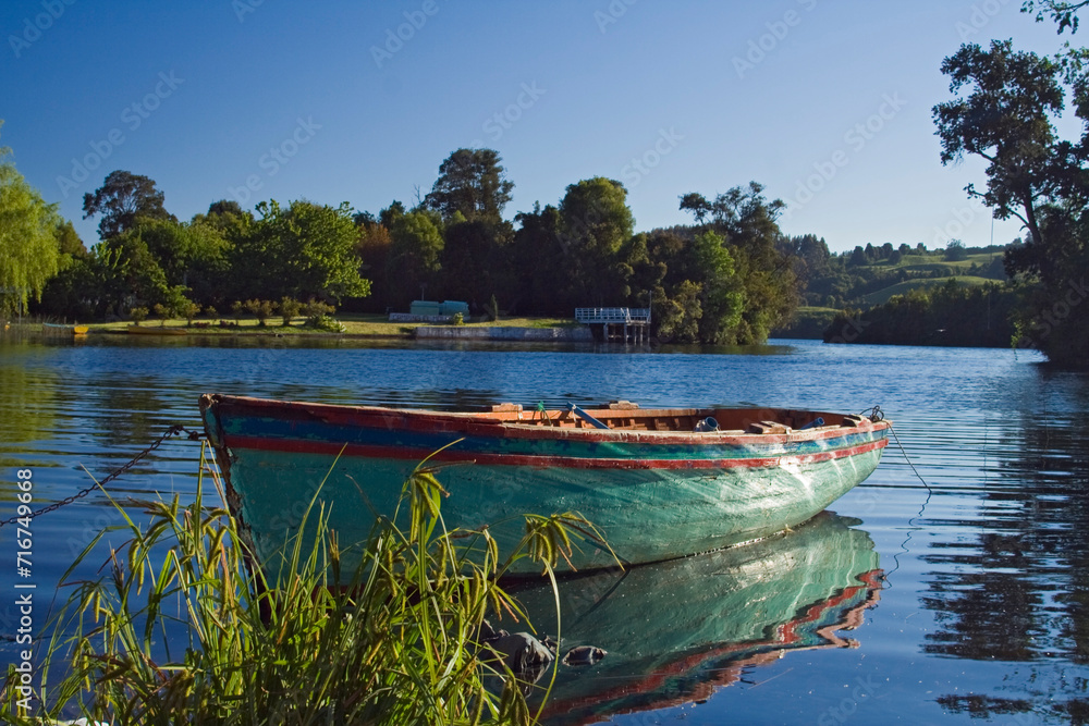 Ruderboot auf dem Lago Llanquihue, Puerto Octay, Chile