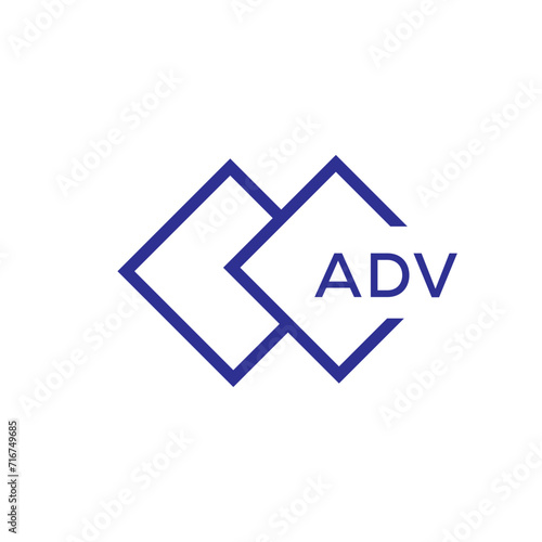 ADV Letter logo design template vector. ADV Business abstract connection vector logo. ADV icon circle logotype.
