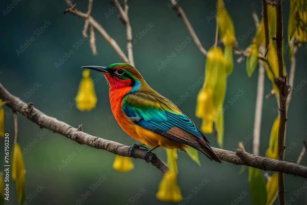 Fototapeta premium red headed bee eater