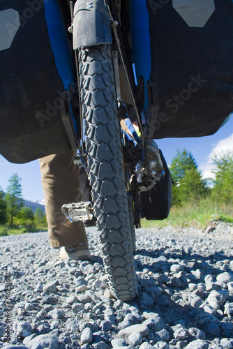 Nahaufnahme eines Fahrrades, Carretera Austral, Chile