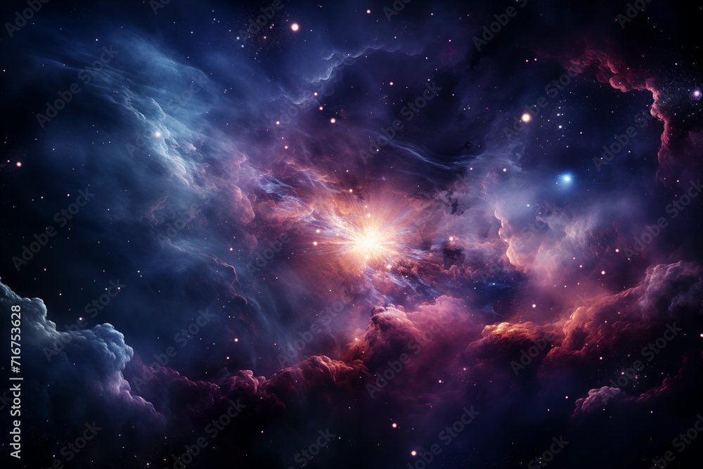 Fototapeta premium abstract deep space image with stars and clouds_1