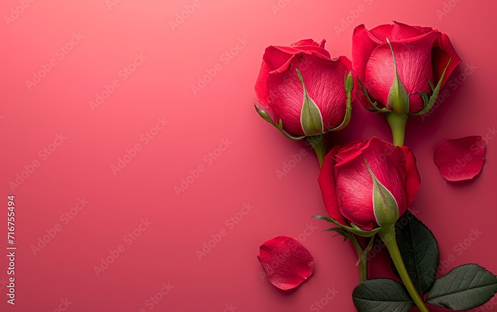 Vibrant Red and Pink Rose Bouquets background