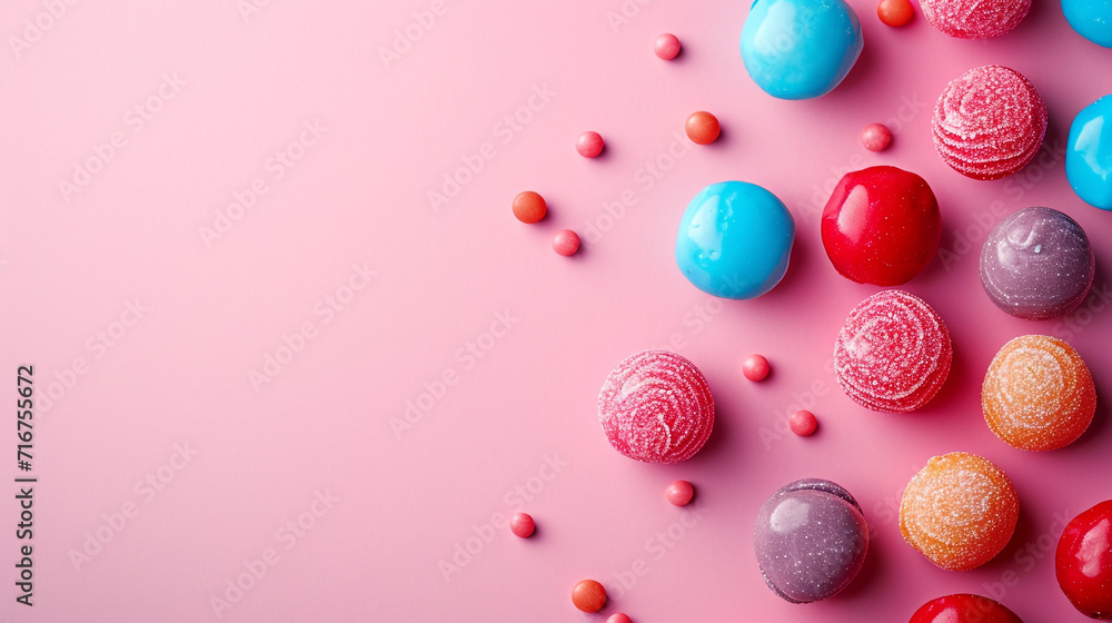 Minimalistic sweet and candy background concept with empty space. Minimalistic sweet and candy background concept with empty space.
