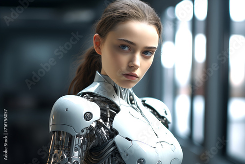 Beautiful robotic girl