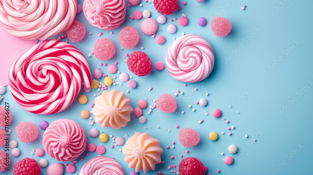 Minimalistic sweet and candy background concept with empty space. Minimalistic sweet and candy background concept with empty space.