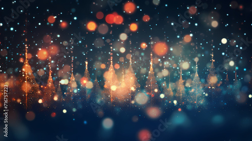 Featuring stunning soft bokeh lights and shiny elements. Abstract festive and new year background